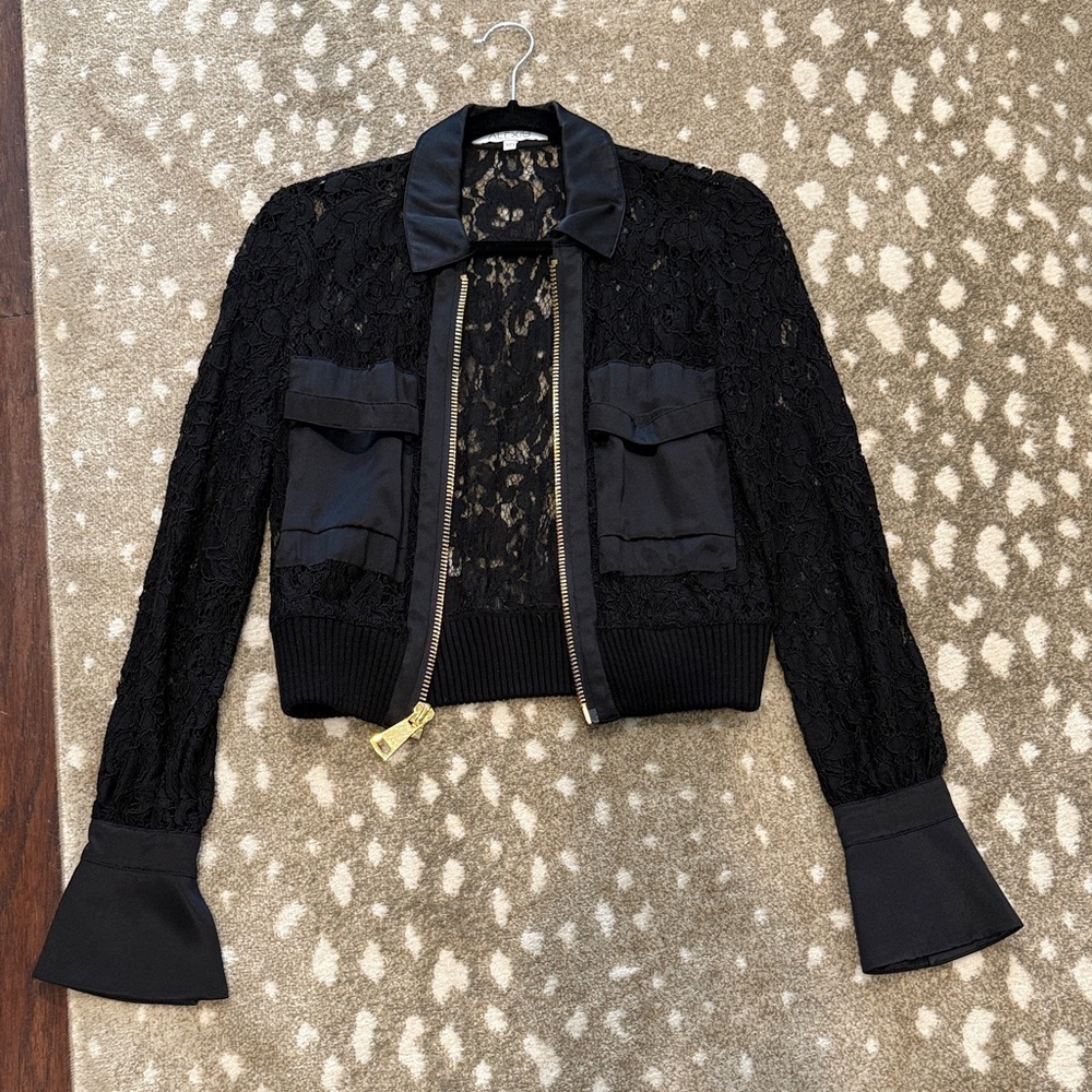 Alexis "Elise" Black Lace Jacket. Size XS